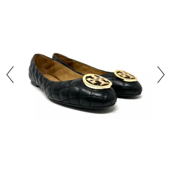 Tory Burch black quilted leather Benton ballet flats - Picture 15 of 15